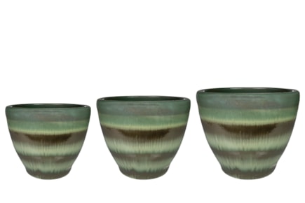 Sada 3 květináčů Ruben oasis jade D38 H32
