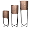 Sada 3 obalů na stojanu Jiro rose gold D26 H97