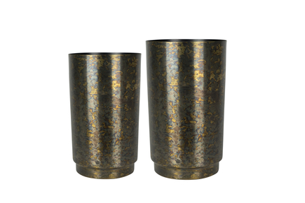 Sada 2 váz Minou měděno-černá D17 H29