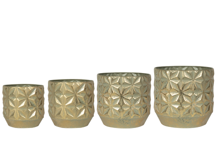 Sada 4 obalů Linske shiny gold D21 H19