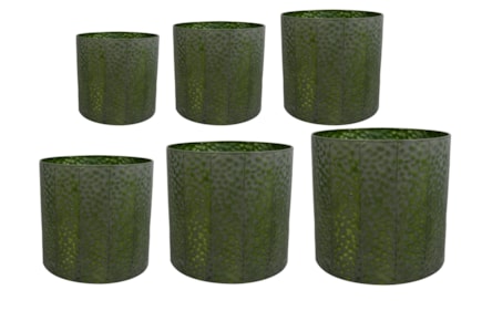 Sada 6 obalů Jiro zelená D38 H36