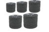 Sada 5 obalů Stef šedá D20 H18