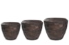 Sada 3 květináčů Cascara bronzová D111 H91