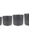 Set 4 květináčů Celine černá D20 H18