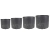 Set 4 květináčů Celine černá D20 H18