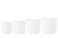 Set 4 květináčů Celine bílá D20 H18