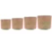 Set 4 květináčů Celine hnědý dub D20 H18