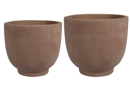 Sada 2 květináčů Kevin čoko D55 H50