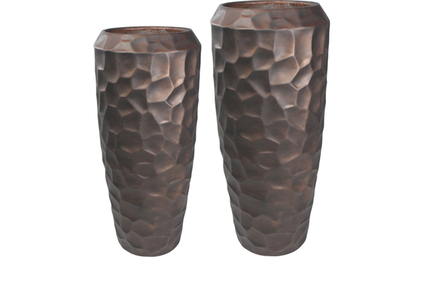 Sada 2 váz Cascara bronzová D55 H125