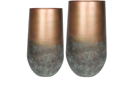 Sada 2 váz Elisa mystic bronze D41 H68