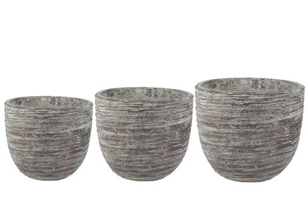 Sada 3 květináčů Boet vintage D54 H47