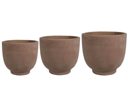 Sada 3 květináčů Kevin čoko D37 H34
