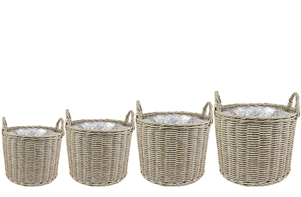 Sada 4 obalů Paula přírodní D45 H43