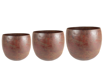 Set 3 obalů Indra rustic brown D40 H32