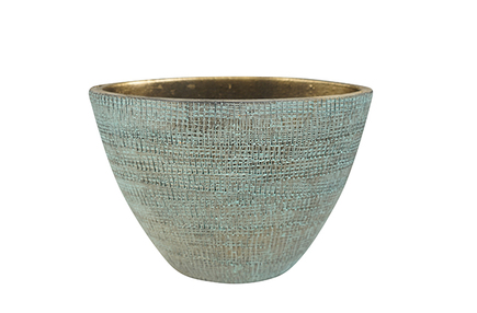 Váza široká Ryan shiny blue D33x16 H25