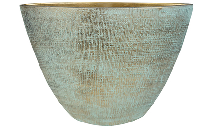 Váza široká Ryan shiny blue D46x18 H35