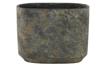 Váza široká Saar earth D26x13 H21