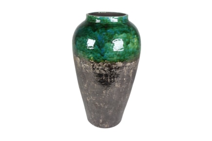 Váza Lindy zeleno-černá D28 H50