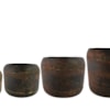 Sada 4 obalů Arwin rustic black D26 H22