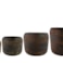 Sada 4 obalů Arwin rustic black D26 H22