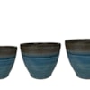 Sada 3 květináčů Ruben blue D38 H32