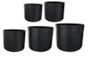 Sada 5 květináčů Gabi černá D55 H50