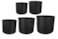 Sada 5 květináčů Gabi černá D55 H50