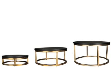 Sada 3 podstavců Ebo černá D30 H18