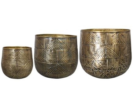 Sada 3 obalů Calvin matt gold D38 H32