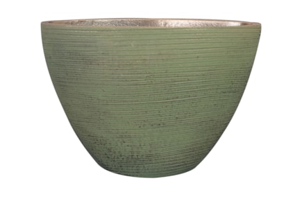 Váza široká Lydia shiny green D33x16 H25