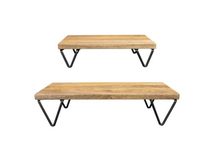 Sada 2 podnosů Tyra přírodní D38x18 H9