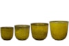 Sada 4 květináčů Rob žlutá D39 H37