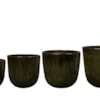 Sada 4 květináčů Rob zelená D39 H37