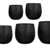 Sada 5 květináčů Stijn black D57 H55