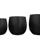 Sada 3 květináčů Stijn black D34 H35