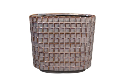 Váza široká Stian deep purple D26x13 H24