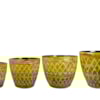 Sada 4 květináčů Caisa mustard D39 H34