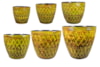 Sada 6 květináčů Caisa mustard D49 H46