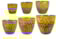 Sada 6 květináčů Caisa mustard D49 H46