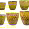Sada 6 květináčů Caisa mustard D49 H46