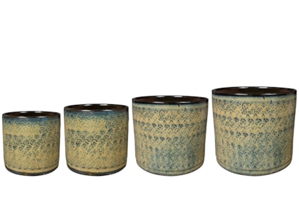 Sada 4 květináčů Novan thyme D34 H30