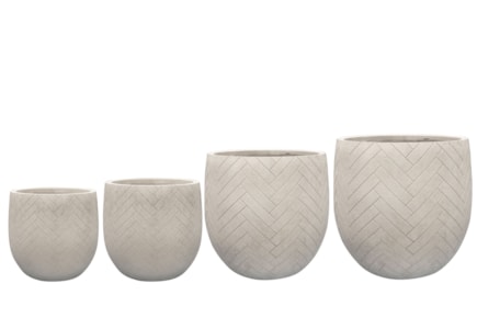 Sada 4 obalů Femke šedá D43 H41