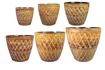 Sada 6 květináčů Caisa terra D49 H46