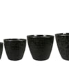 Sada 4 květináčů Roan black D40 H33