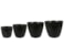 Sada 4 květináčů Roan black D40 H33