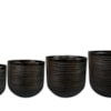 Sada 4 květináčů Ilse black D36 H33