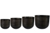 Sada 4 květináčů Ilse black D36 H33