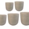 Sada 5 květináčů Aiden charcoal D109 H111