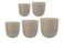 Sada 5 květináčů Aiden charcoal D109 H111