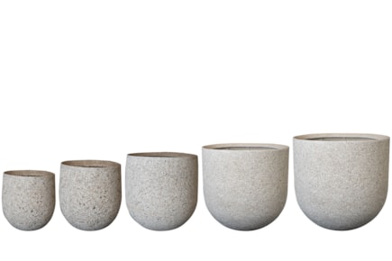 Sada 5 květináčů Ravi cream D51 H48